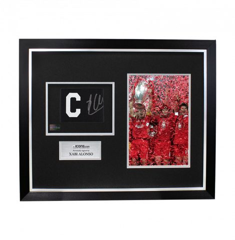 Xabi Alonso Autographed and Framed Captain's Armband