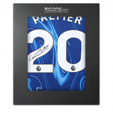 Cole Palmer Back Autographed Chelsea 2024-25 Home Jersey In Deluxe Packaging