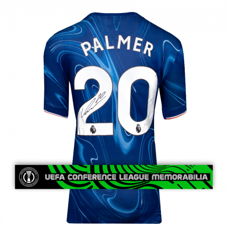 Cole Palmer Official UEFA Conference League Back Autographed Chelsea 2024-25 Home Jersey