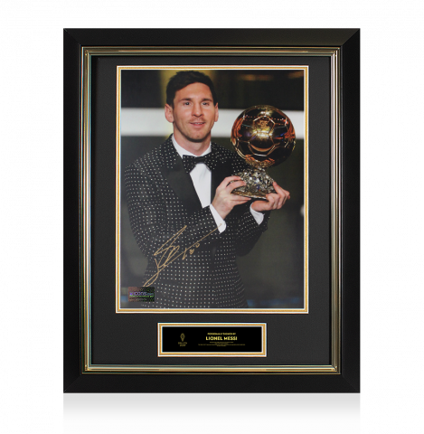 Lionel Messi Official Ballon d'Or™ Autographed and Framed Photo: 2012 Ballon d'Or Winner 