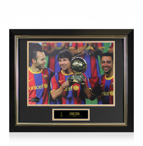 Lionel Messi Official Ballon d'Or™ Autographed and Framed Photo: 2009 Ballon d'Or Winner