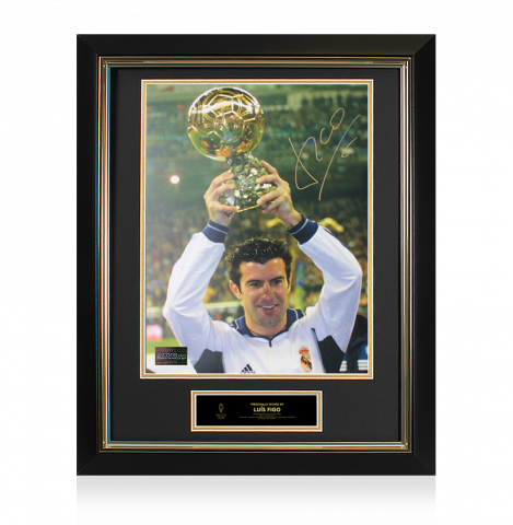 Luis Figo Official Ballon d'Or™ Autographed Real Madrid Photo: 2000 Ballon d'Or Winner