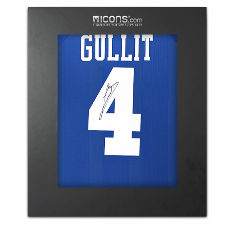 Ruud Gullit Back Autographed Chelsea 1998 ECWC Jersey In Deluxe Packaging
