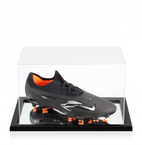Zlatan Ibrahimovic Autographed Black Nike Phantom GX Pro FG Cleat In Acrylic Case